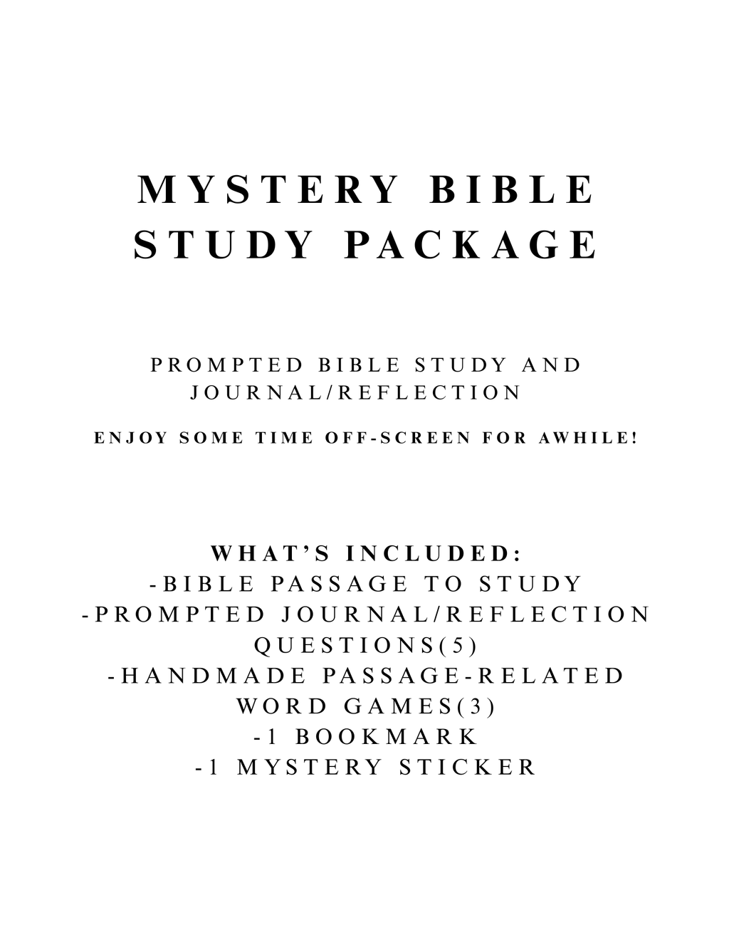 Mystery Bible Study Package