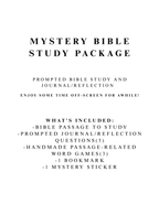 Mystery Bible Study Package