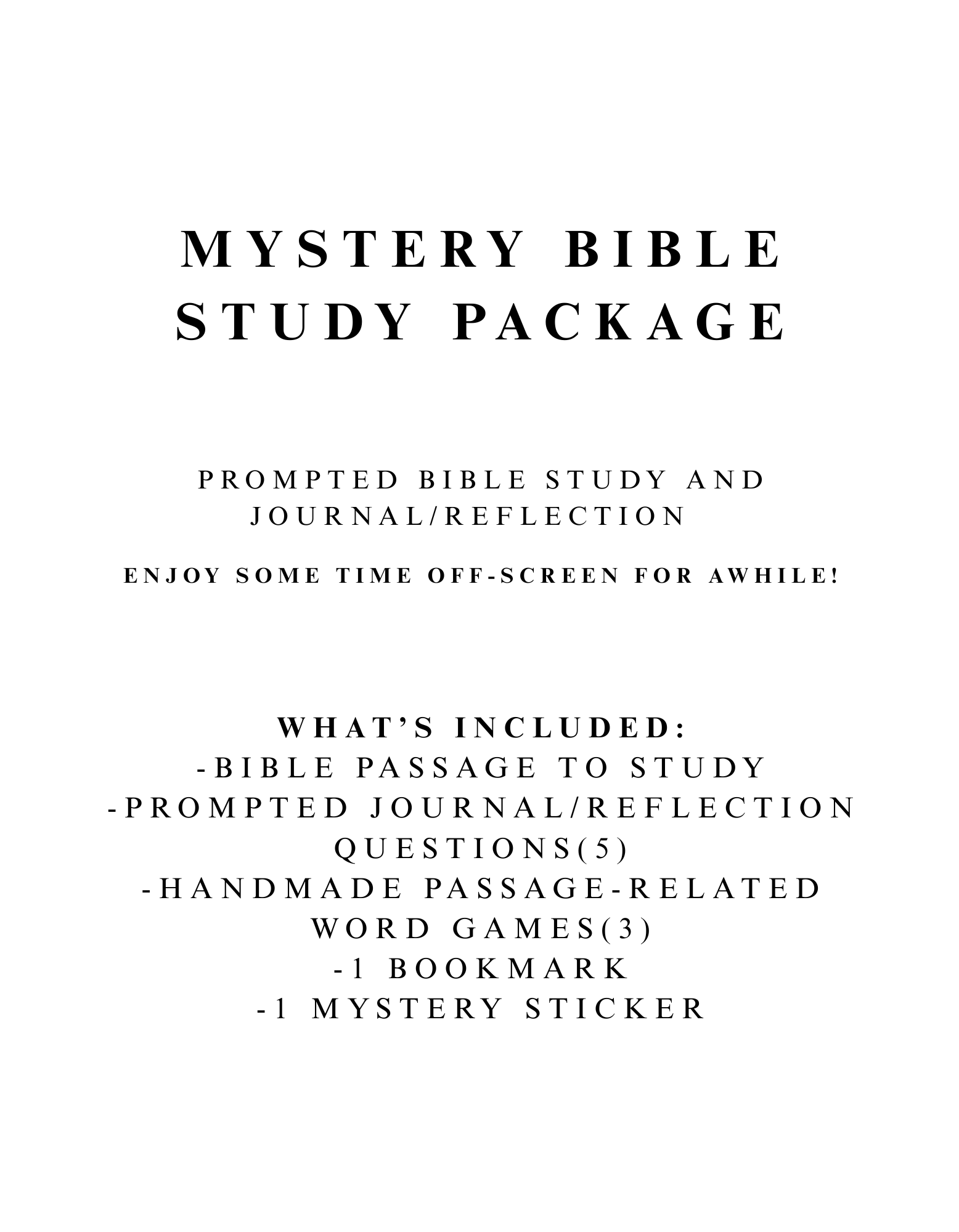 Mystery Bible Study Package
